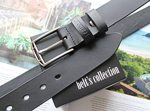 Ексклюзивний жіночий ремінь ручної роботи "LA" з натуральної чорної шкіри