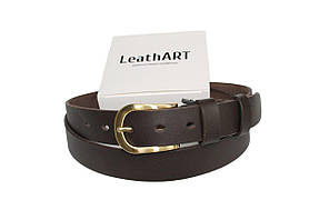 Ексклюзивний жіночий ремінь ручної роботи "Marrón" з натуральної коричневої шкіри