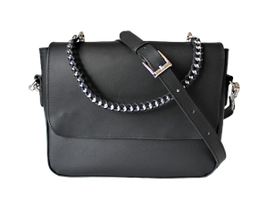 Женская кожаная сумка "Tessitura" черная