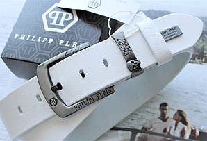 Ремінь Philipp Plein для джинсів білого кольору