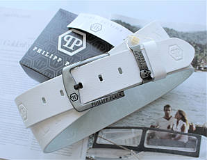 Ремінь Philipp Plein для джинсів білого кольору