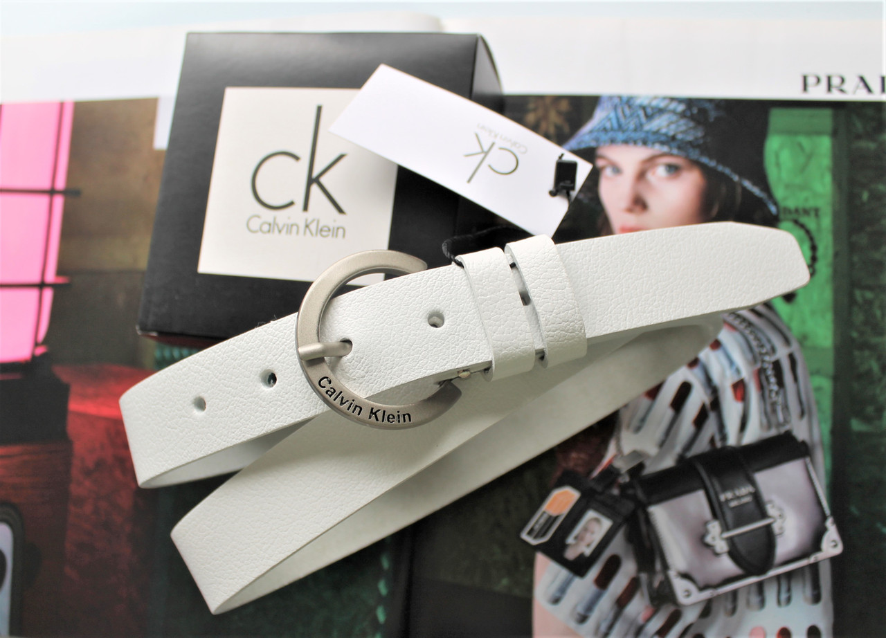 Жіночий стильний ремінь СК білий, фото 1