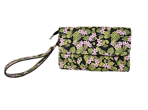 Жіноча шкіряна сумка з тропічний принтом