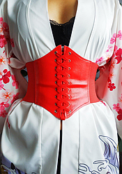 Жіночий корсет, пояс гумка червоний