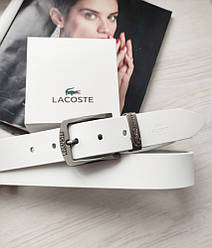 Чоловічий шкіряний ремінь Lacoste в коробці