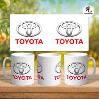 Чашка Кружка Белая с принтом Toyota