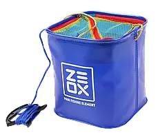 Ведро ZEOX Bucket with Rope and Mesh для зберiгання риби 8 л