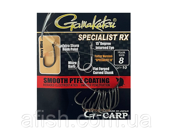 Коропові гачки Gamakatsu G-carp specialist RX №2 10шт