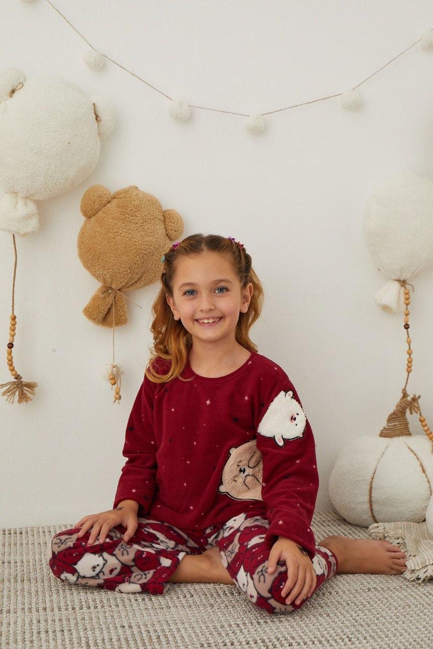 Флісова Піжама для дівчинки ВЕДМЕДИКИ ТУРЦІЯ 4-13 років PM42230, фото 1