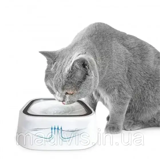 Миска поїлка-непроливайка для тварин MAGIC BOWL Миска для води з плавальним диском проти бризок для собак, фото 1