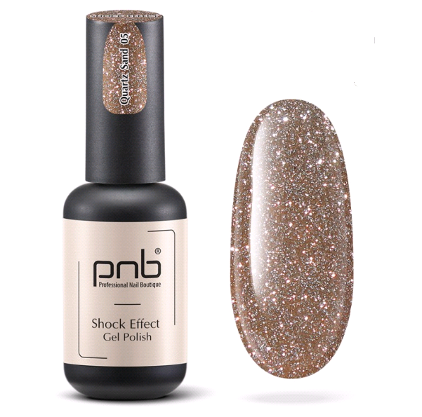 Гель-лак для нігтів PNB Gel Shock Efect №05 Quartz Sand 8 мл