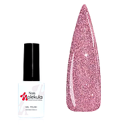 Гель-лак для нігтів Molekula Flash Effect №F04 Пудровий рожевий світловідбиваючий 6 мл
