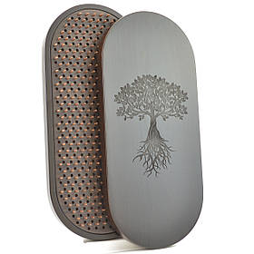 Дошки Садху з термо ясену з мідними цвяхами, преміум садху у чорному кольорі венге для новачків з кроком 10 мм.