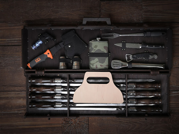 Набір шампурів у кейсі + гравіювання