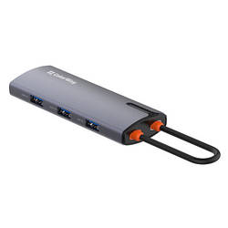 Порт-реплікатор ColorWay Docking Station USB-C 6-в-1 Type C PD 100W/USB3.0х3/USB2.0/RJ45 CW-HUB03 smart