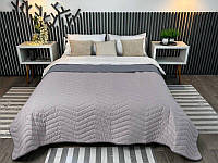 Покривало ArCloud 140*215см двостороннє стьобане в сумці 3793_zigzag___porpoisesteel_gray G-Rich