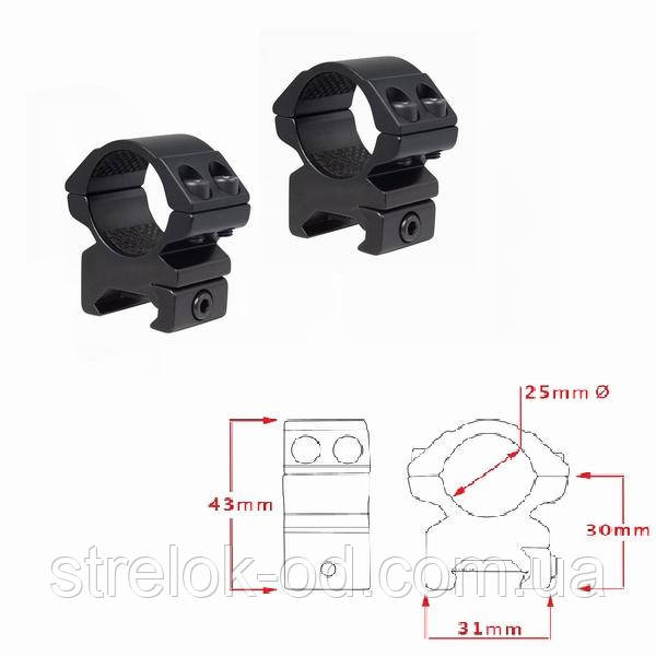 Hawke Кільця середні Matchmount 1"/Weaver/Med