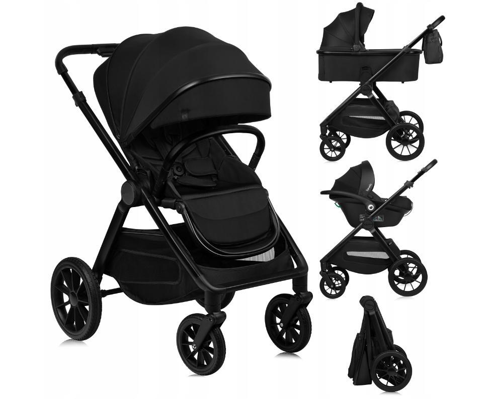 Універсальна коляска 3 в 1 Lionelo LAYLA 3IN1 BLACK ONYX, фото 1