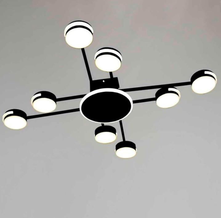 Стельова Led люстра Art 8673-8BK, фото 1