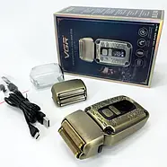 Стильна електробритва чоловіча акумуляторна з дисплеєм VGR V-337 Бритва-шейвер для сухого та вологого гоління, фото 5