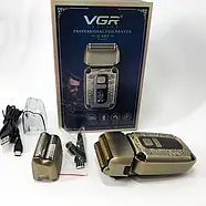 Стильна електробритва чоловіча акумуляторна з дисплеєм VGR V-337 Бритва-шейвер для сухого та вологого гоління, фото 7