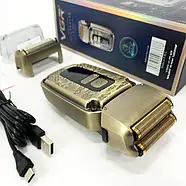 Стильна електробритва чоловіча акумуляторна з дисплеєм VGR V-337 Бритва-шейвер для сухого та вологого гоління, фото 10