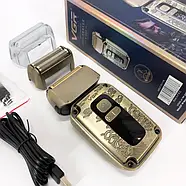 Стильна електробритва чоловіча акумуляторна з дисплеєм VGR V-337 Бритва-шейвер для сухого та вологого гоління, фото 9