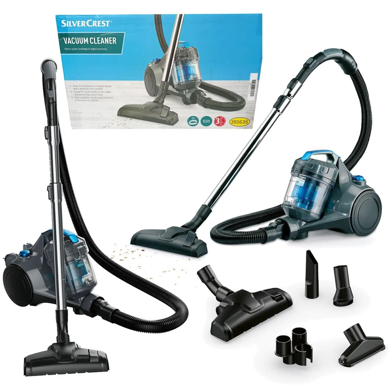 Циклонний пилосос без мішка SilverCrest SBZBK 850 A1 Німеччина, фото 1