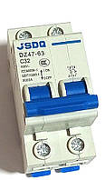 Автоматичний вимикач 32A 400V AC 2P 3kA DZ47-63-32, захист від короткого замикання та перевантаження
