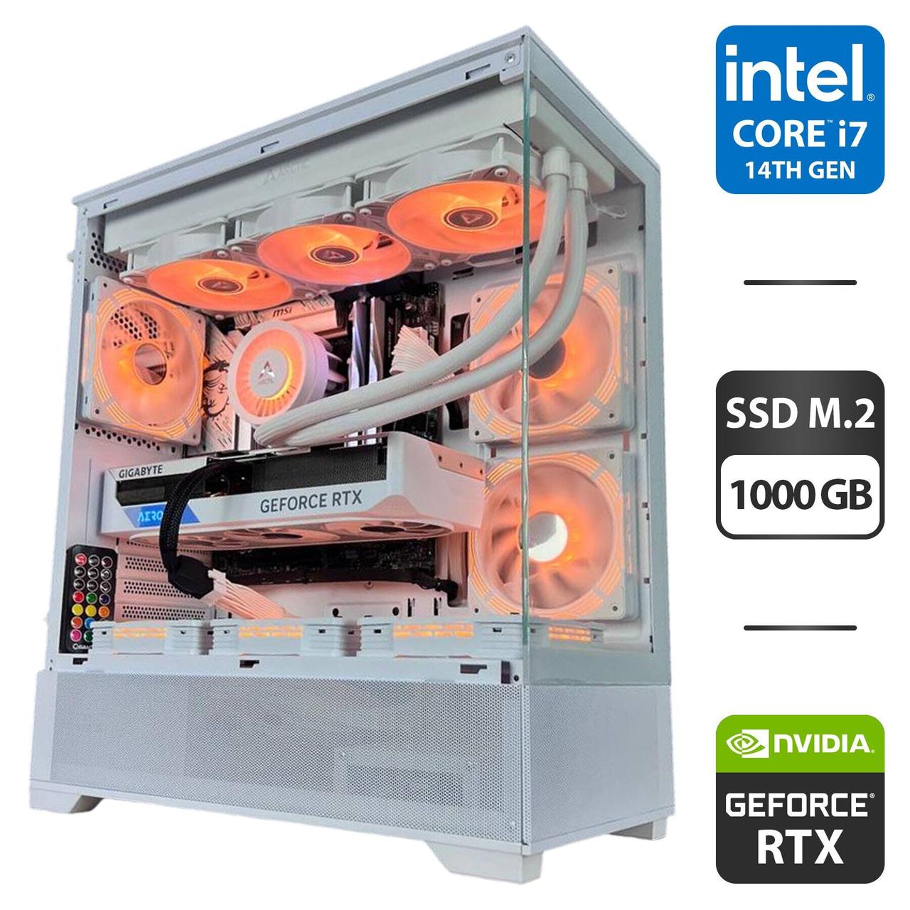 Під замовлення новий ПК GameMax Vista AW White MT/ i7-14700F/ 64GB RAM/ 1000GB SSD/ RTX 4070 Ti 12GB/ 850W