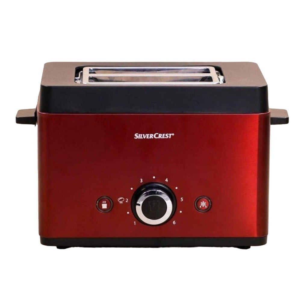 Тостер SilverCrest STT 850 A1 червоний з 7 режимами приготування тостів