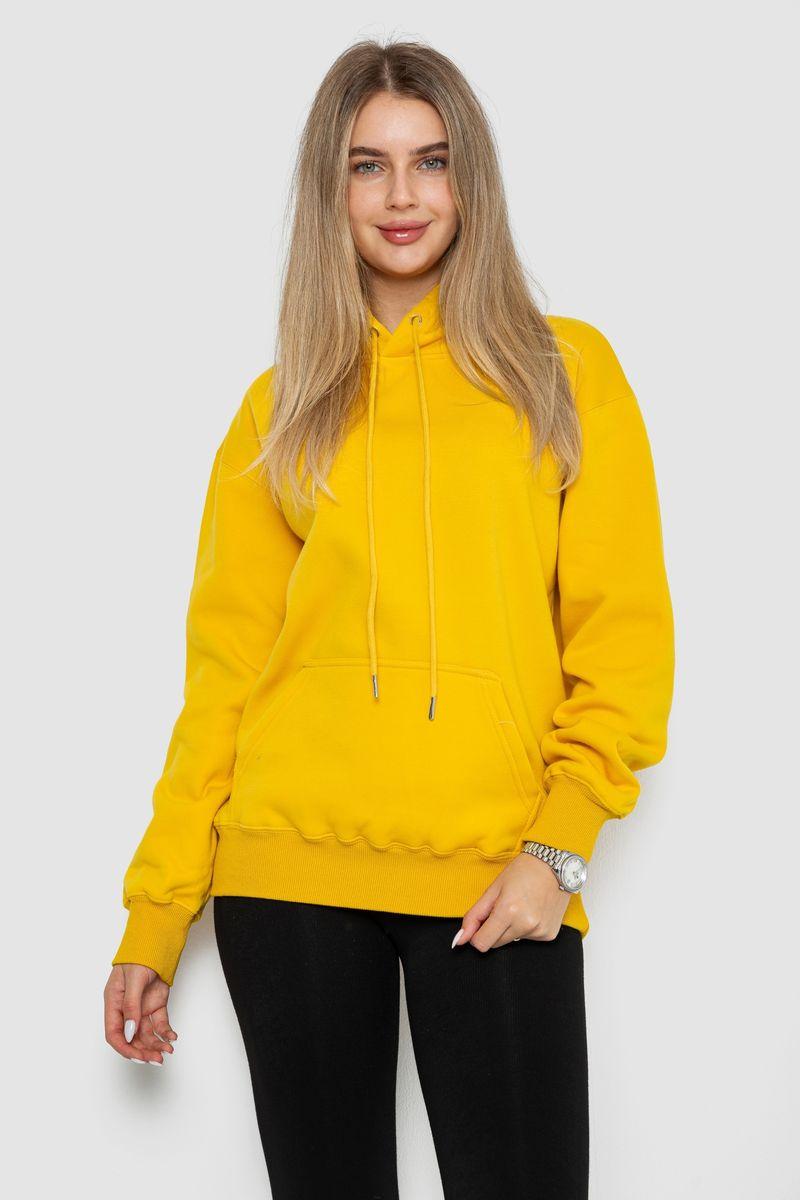 Худі жіноче на флісі, колір гірчичний, 242R053 XXL, 52, фото 1