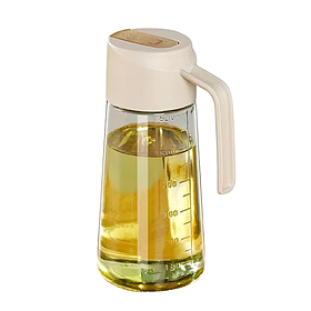 Пляшка скляна для олії на 630 мл, бежева