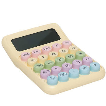 Настільний калькулятор для роботи бухгалтерам та касирам DX-816 Жовтий в упаковці1 шт