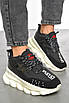 Кросівки жіночі чорного кольору на шнурівці 191269T Безкоштовна доставка, фото 2