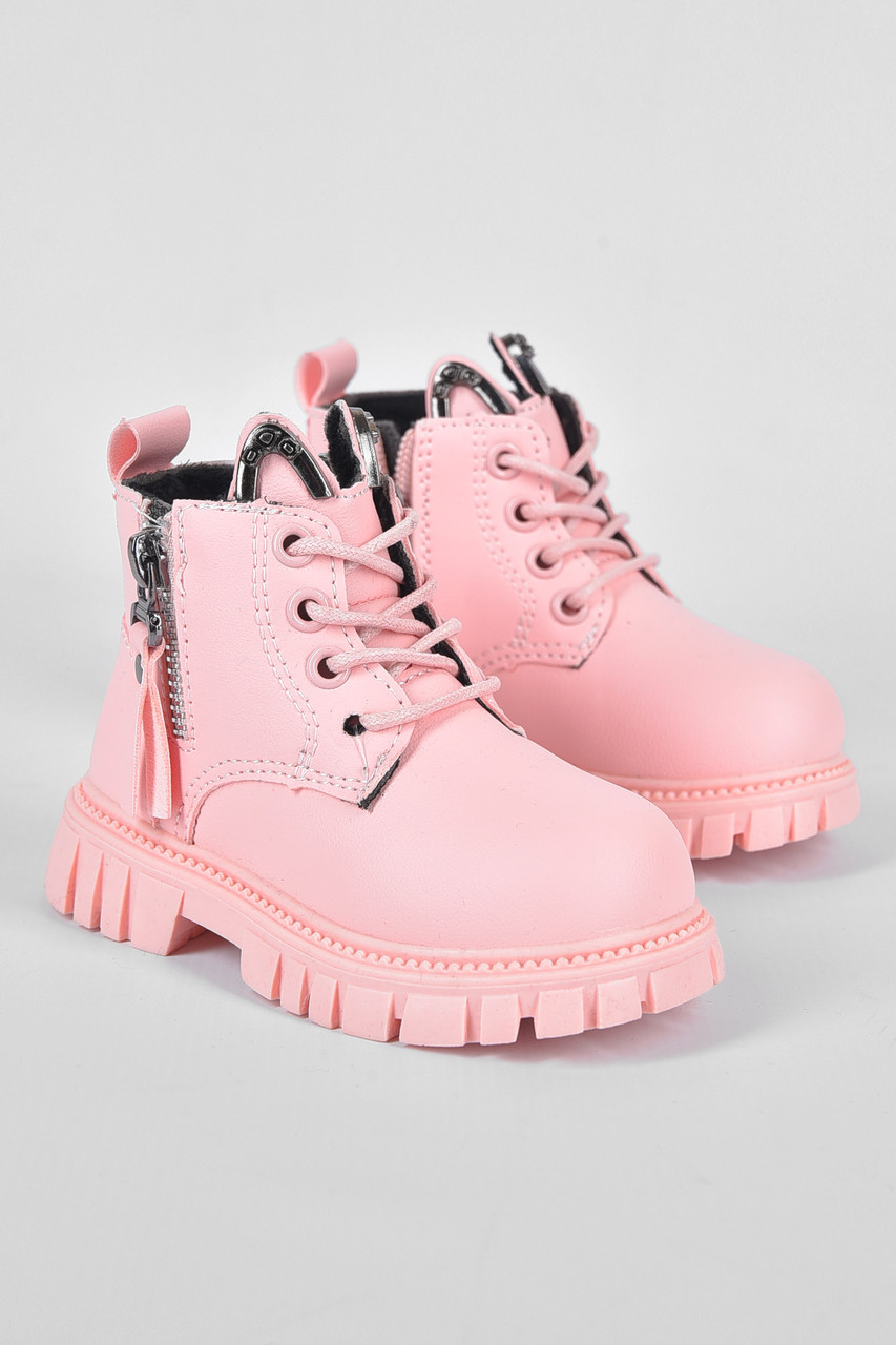 Черевики дитячі демісезон світло-рожевого кольору на флісі р.23 190789T Безкоштовна доставка, фото 1