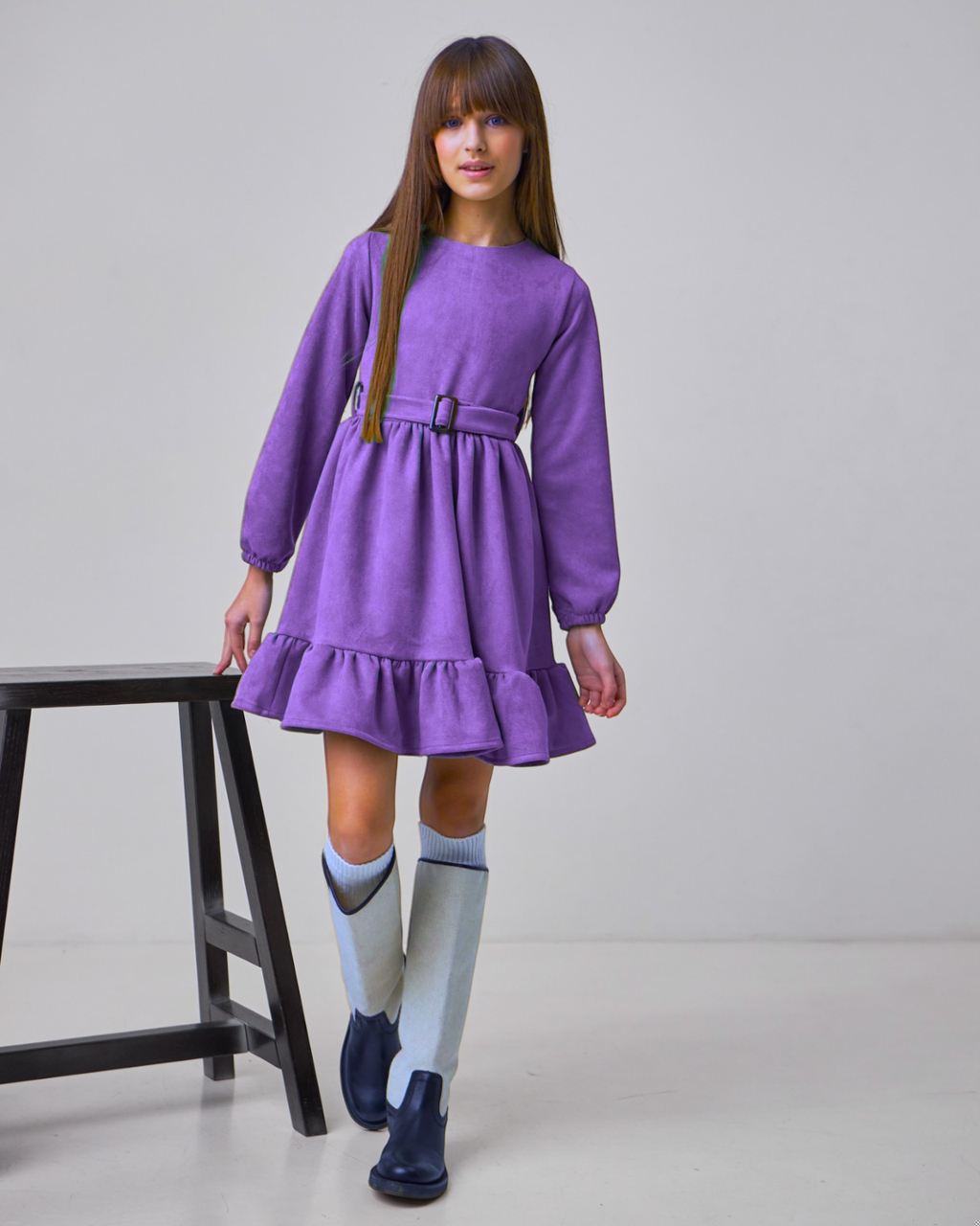 Сукня на дівчинку Kodi 134, 152 см Замш 003309 Фіолет