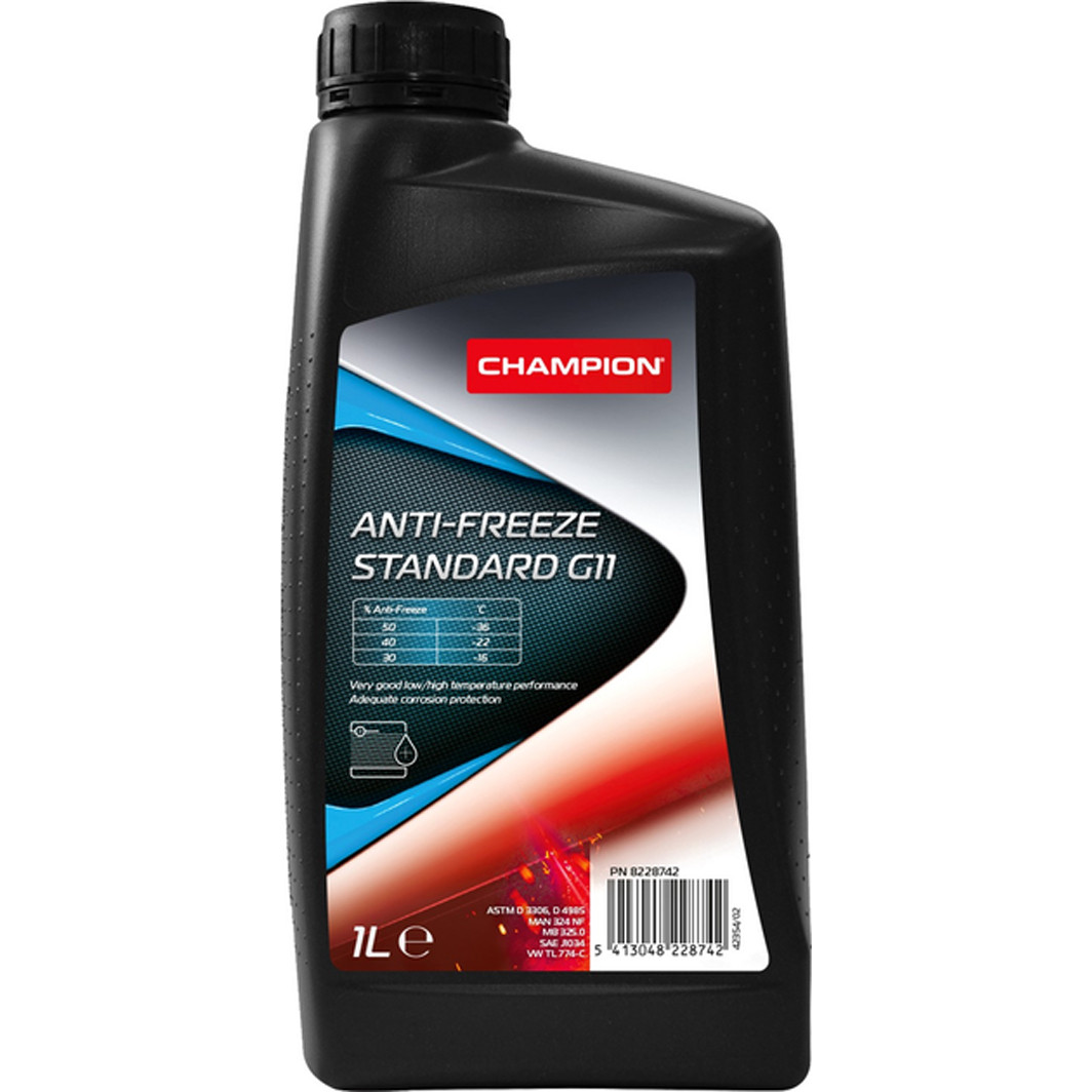 Champion Coolant Standard G11, 1 л (8228742) концентрат антифриза, фото 1
