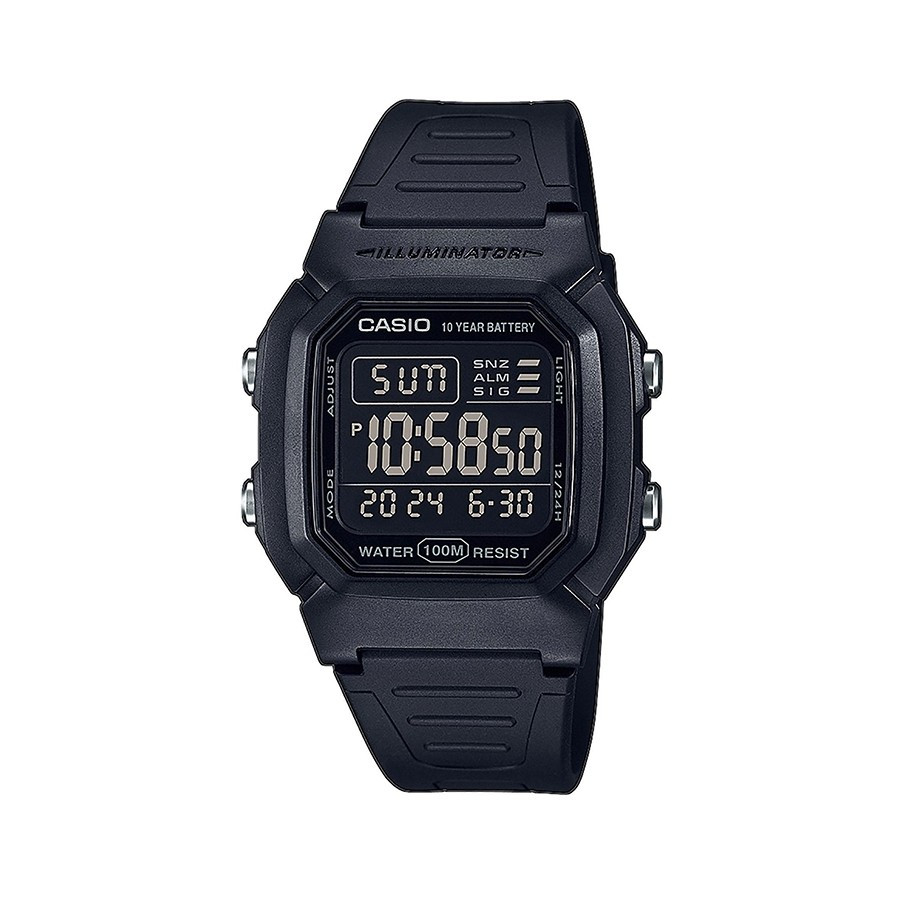 Наручний водонепроникний електронний годинник Casio W-800H-1B