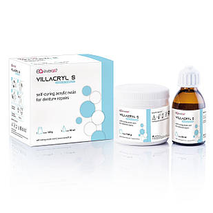 Пластмаса Вілакрил С 100гр + 50мл - Villacryl S самотвердіюча пластмаса холодної полімеризації