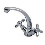 Змішувач для умивальника високий поворотний двовентильний EUROPRODUCT Dominox 272 OLD (EP0011), фото 2