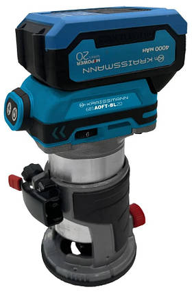 Фрезерна машина акумуляторний KRAISSMANN 681 AOFT-BL 20MP (безщітковий мотор без акумулятора та ЗП), фото 3