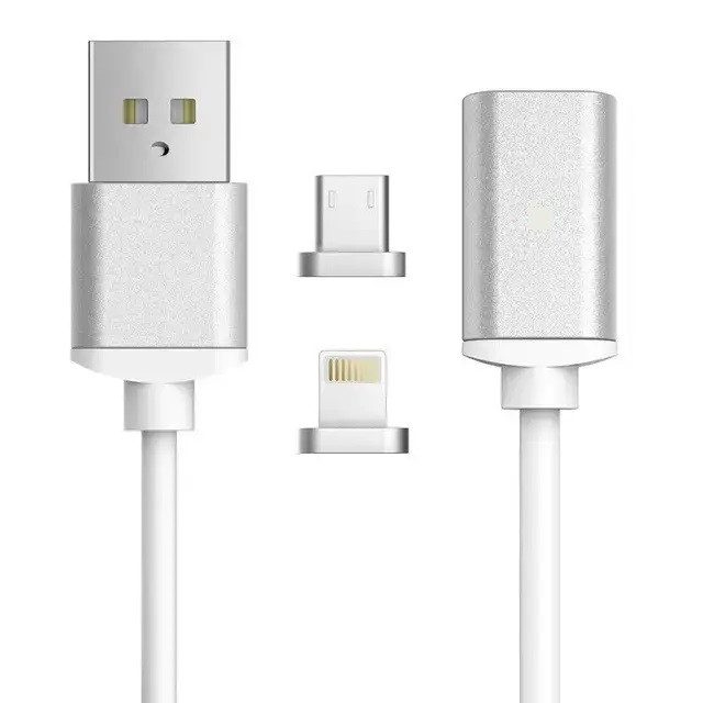 Магнітний кабель USB — microUSB/lightning