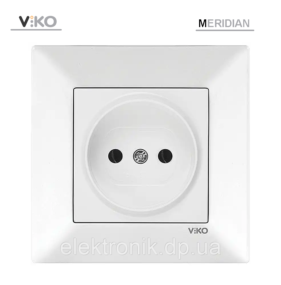 Розетка без заземлення біла ViKO Meridian