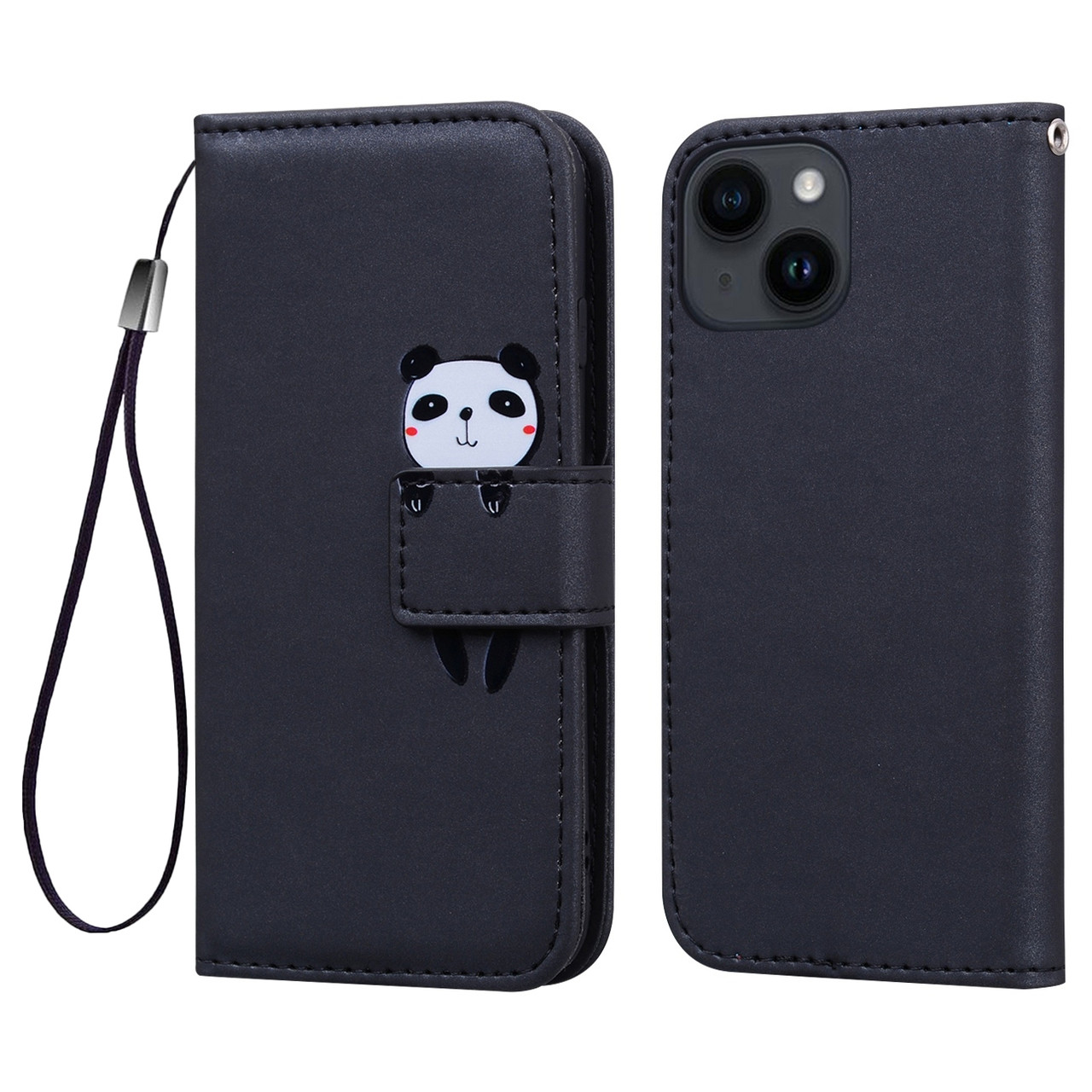 Чохол-книжка Animal Wallet для Apple iPhone 15 Plus Panda, фото 1