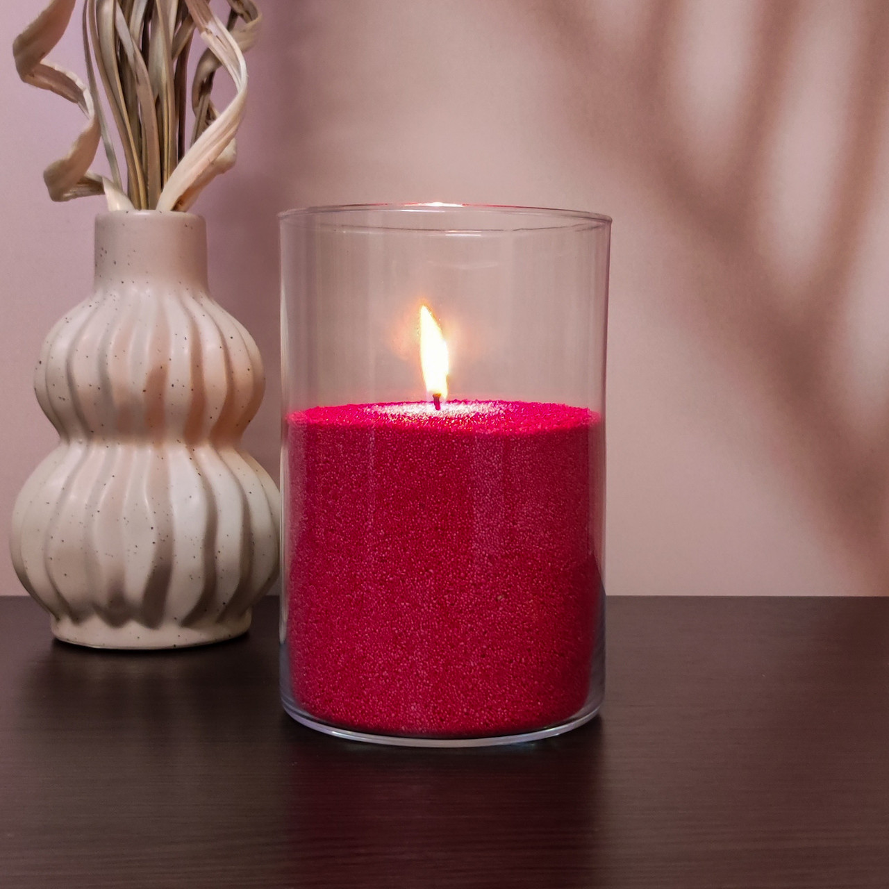 Червоні насипні свічки 1 кг + 1 м фітіля, фото 1