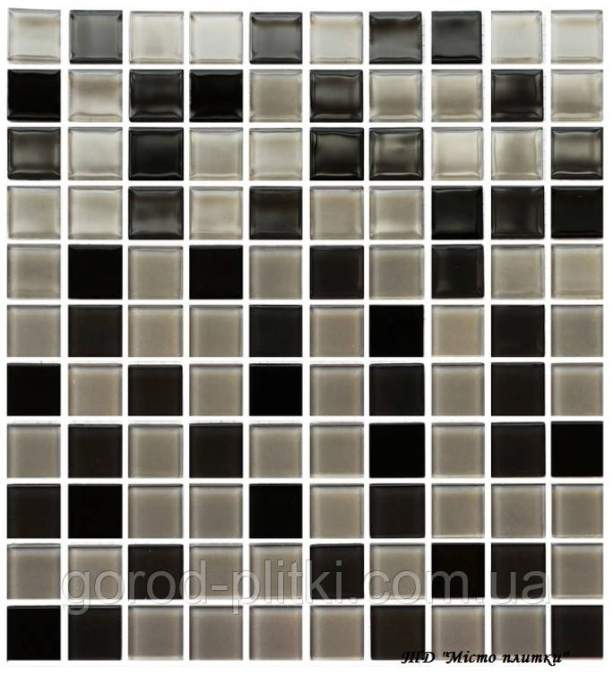 Мозаїка GM 4008 С3 Black-Gray M-Gray - скляна мозаїка 300*300, фото 1