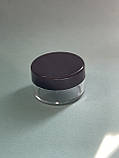 Баночка прозора з чорною кришкою та прокладкою 20 мл, фото 2