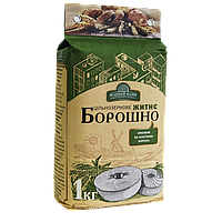 Борошно житнє жорнове цільнозернове "Зелений Млин", 1 кг