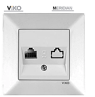 Розетка комп'ютерна біла ViKO Meridian